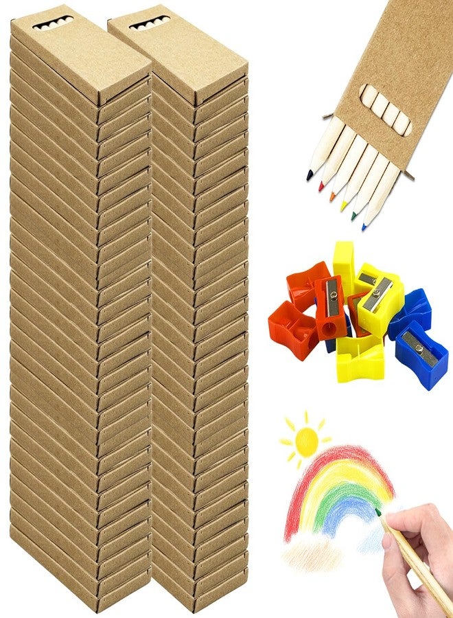 Quaocens 360 Pcs/60 Box Mini Colored Pencils Bulk 3.5 Inch Short Colored Pencils for Kids Small Pencil for School Classroom Painting Party - Image 1
